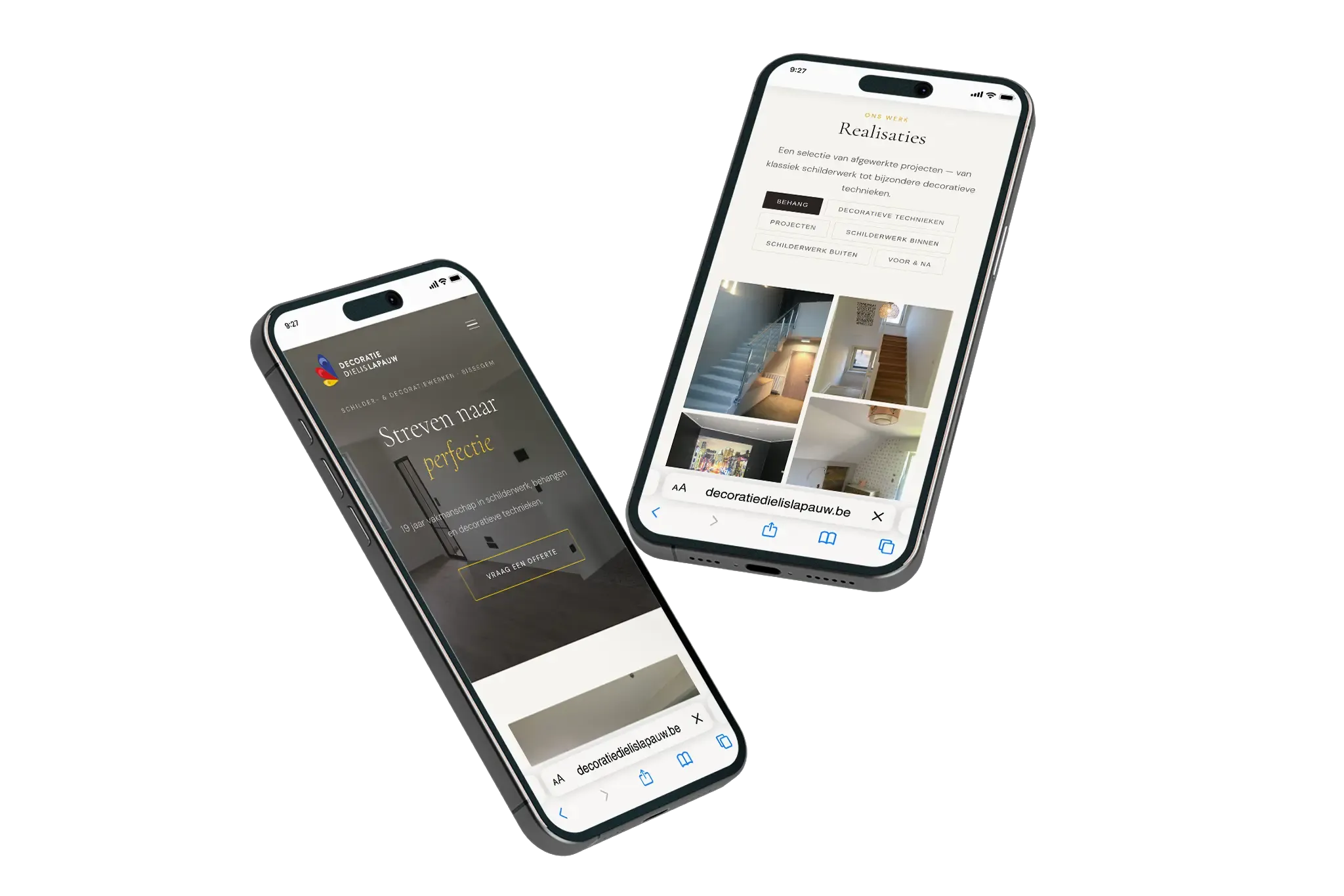 Decoratie Dielis Lapauw op smartphone