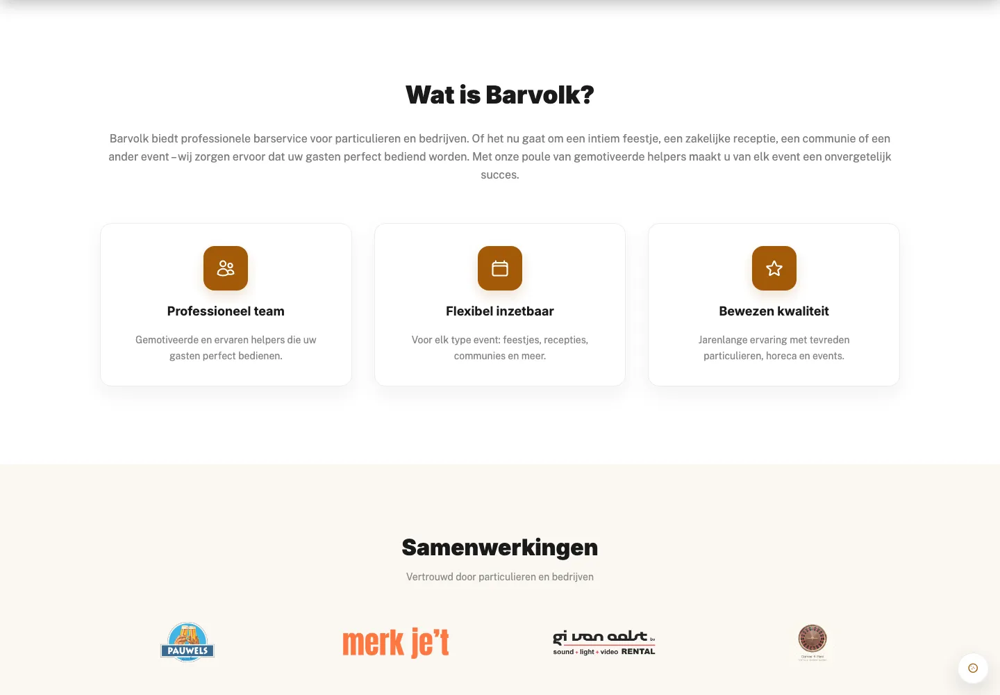 Detail van de website van Barvolk.