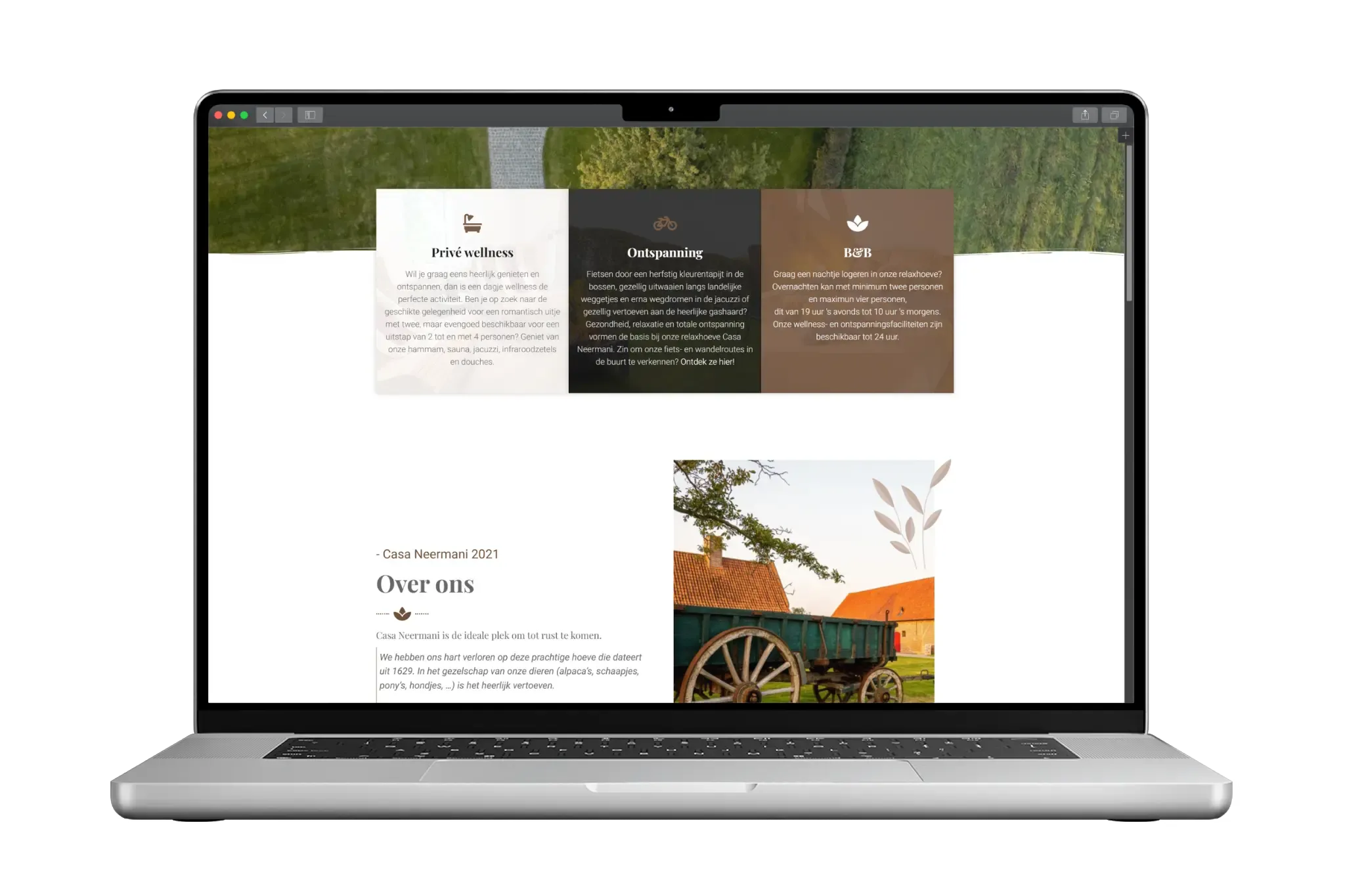 Casa Neermani op laptop