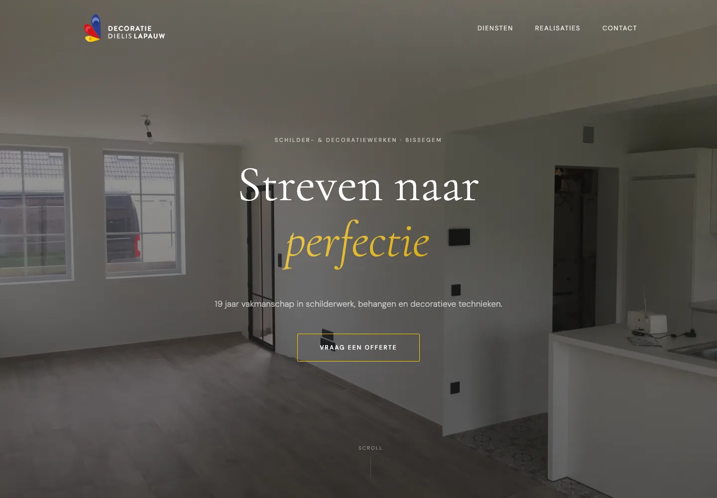 De website van Decoratie Dielis Lapauw.