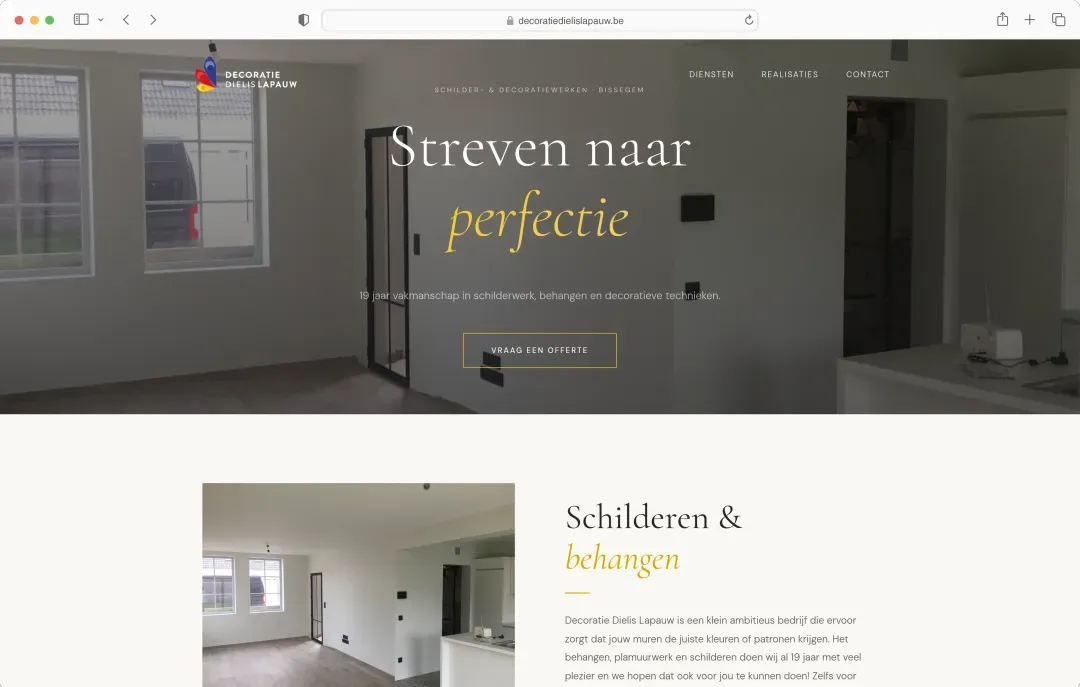Decoratie Dielis Lapauw in browserweergave