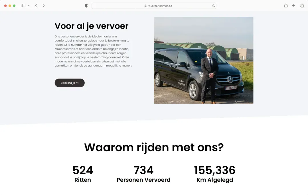 JVI Airport in browserweergave