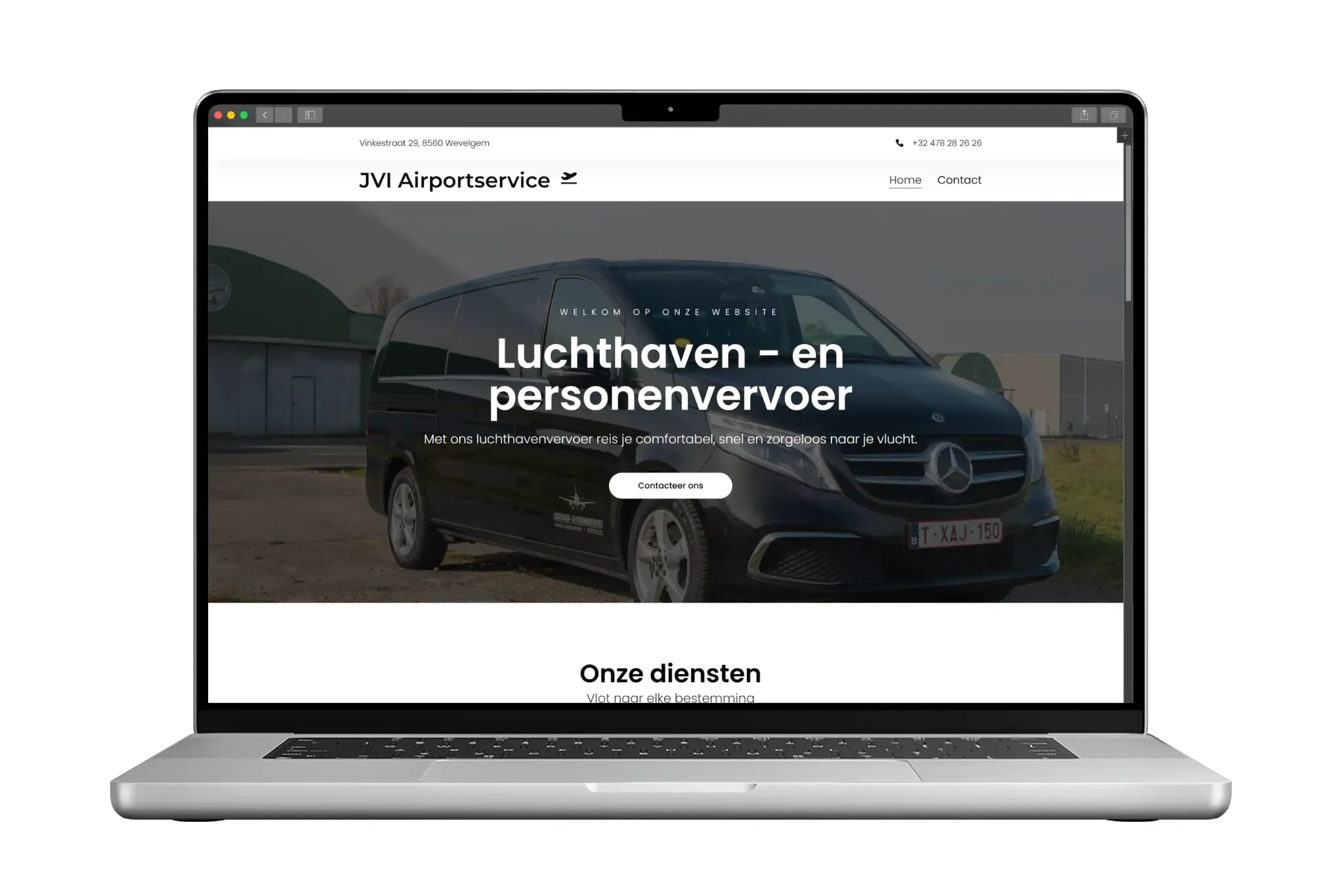 JVI Airport op laptop