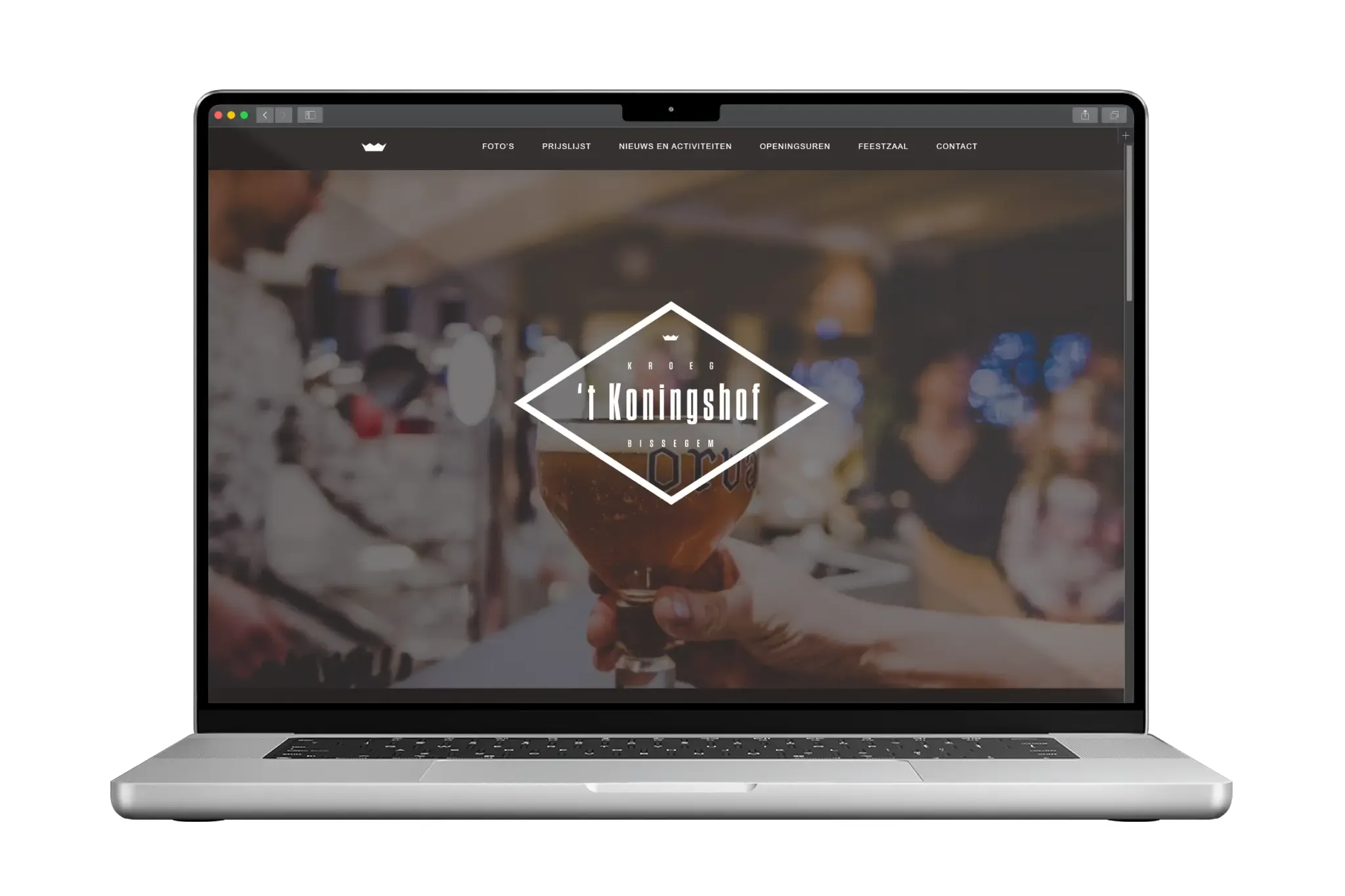 Kroeg Koningshof op laptop