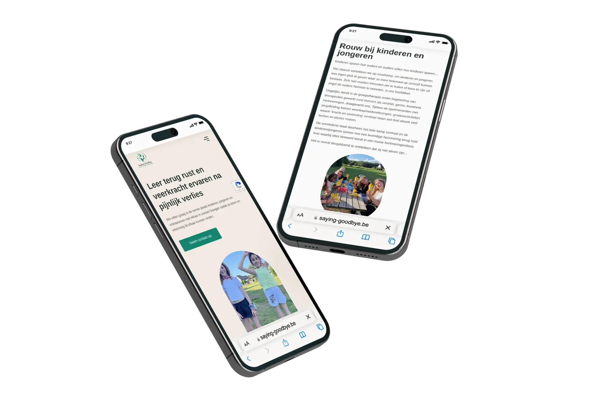 Saying Goodbye op smartphone