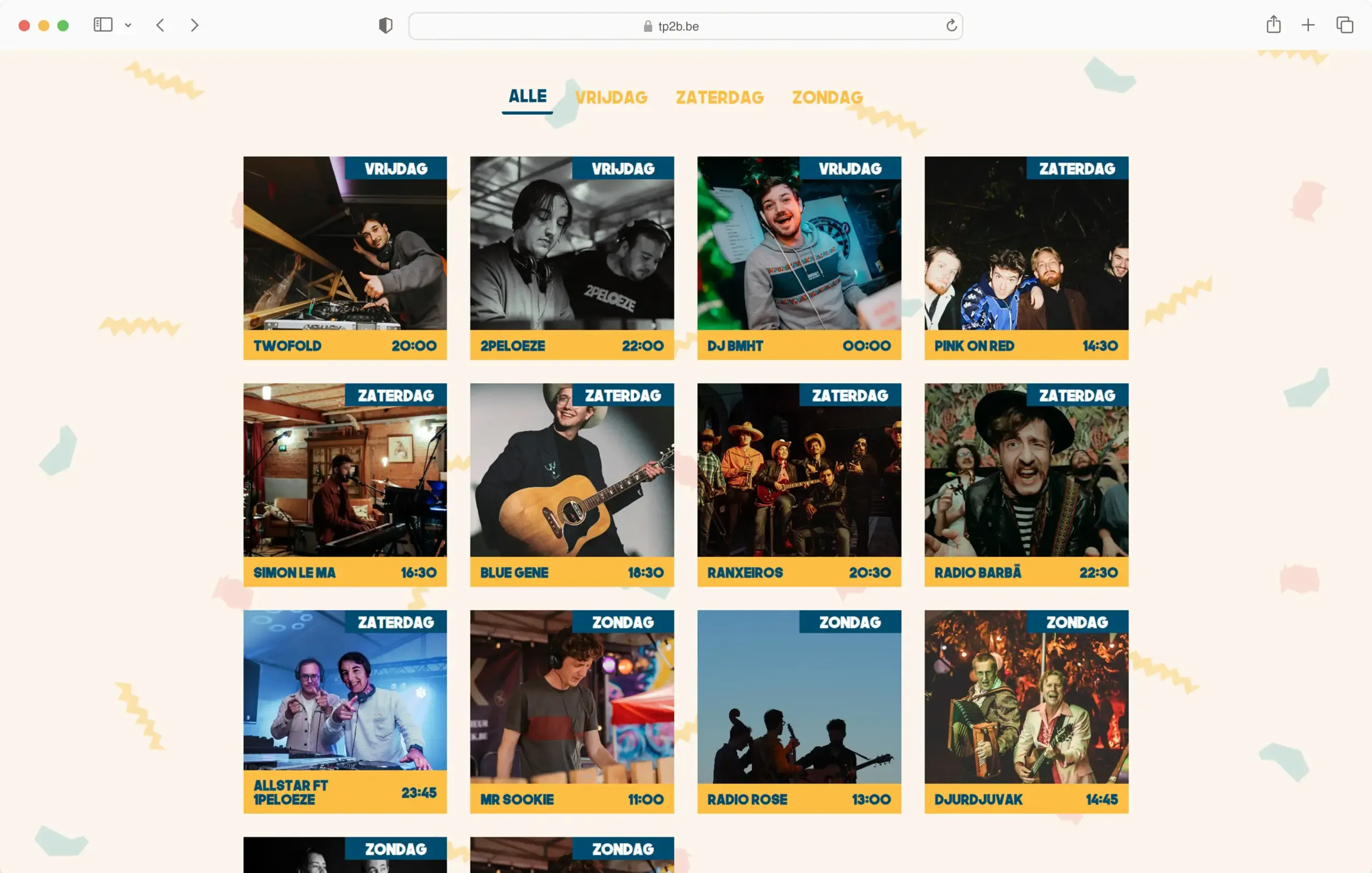 TP2B in browserweergave