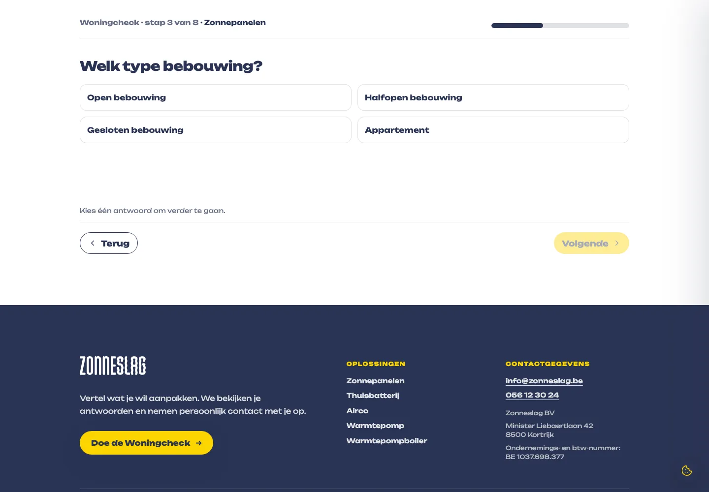 De interactieve Woningcheck van Zonneslag.